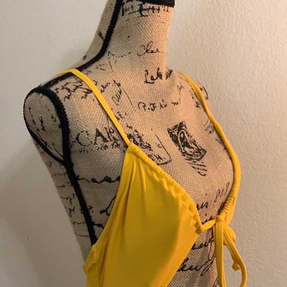 PINK MUSTARD ONE PIECE WITH COVER UP SZ L - Picture 2 of 3